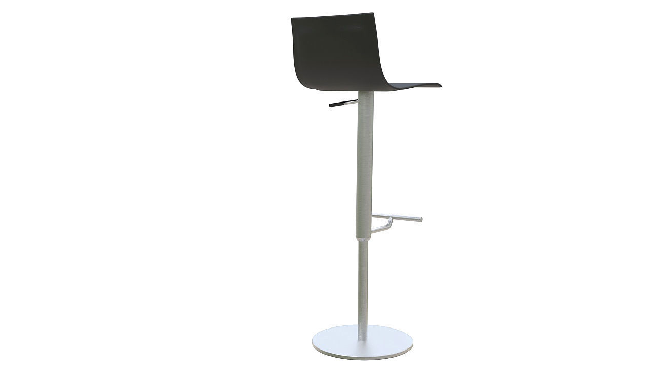 Stainless steel counter stool 3D model_6
