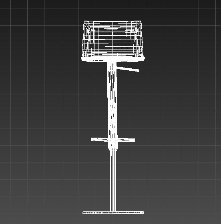 Stainless steel counter stool 3D model_12