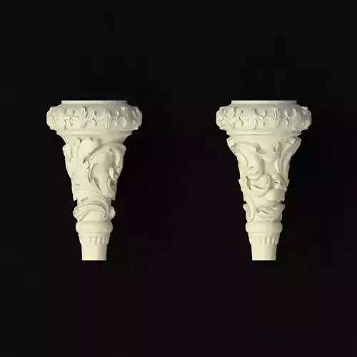 leg High quality 3d models for processing on a cnc machine 