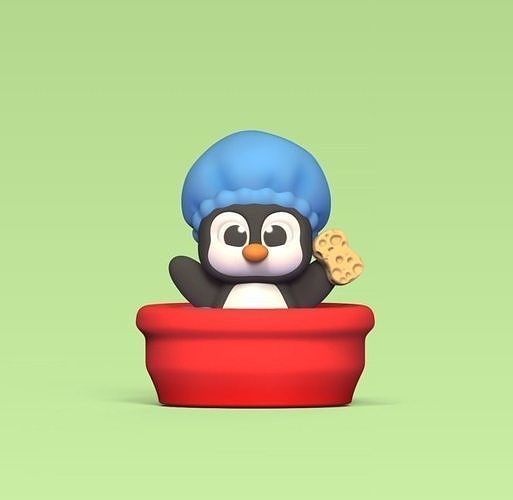 Penguin Bath 3D print model