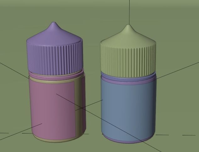 Vape liquid bootle 60 ml 3D print model_2