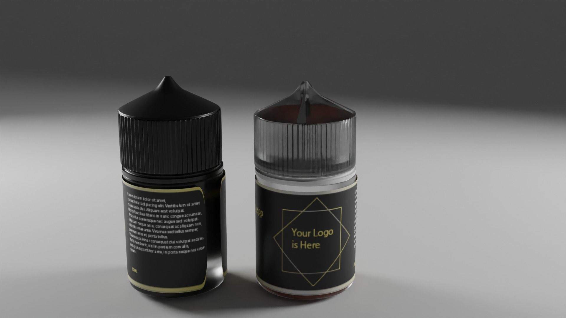 Vape liquid bootle 60 ml 3D print model_1