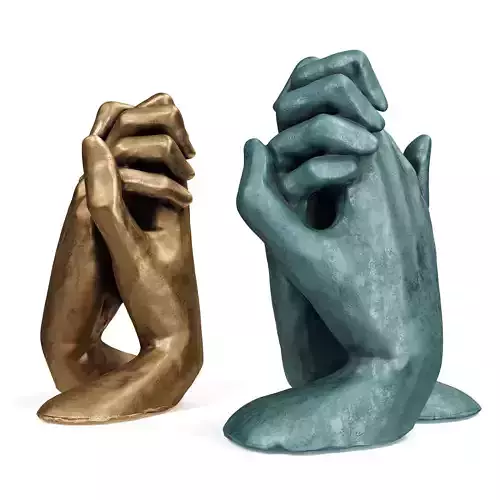 Holding hands sculpture