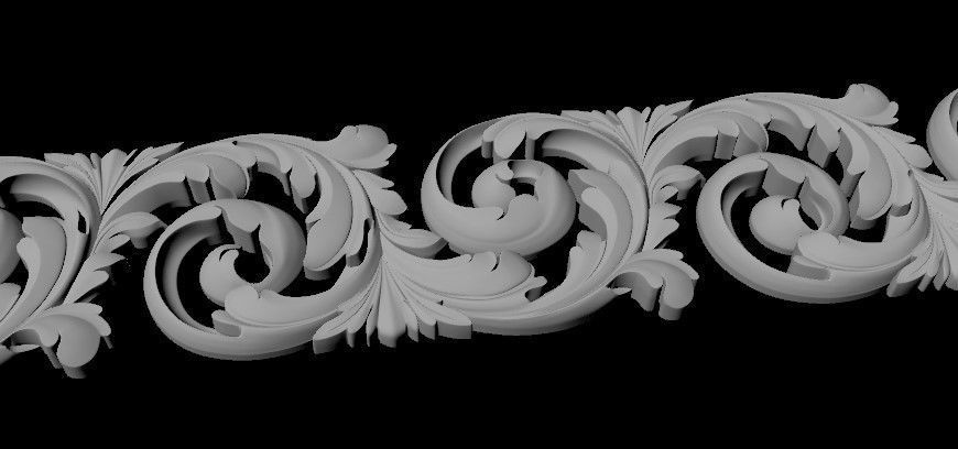 carved baguette 3D model_1