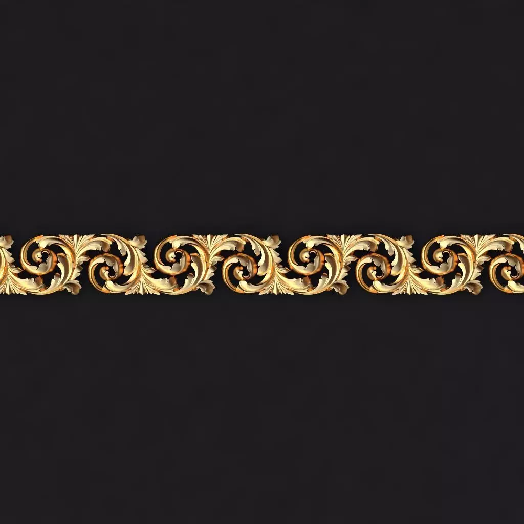 carved baguette 3D model_0