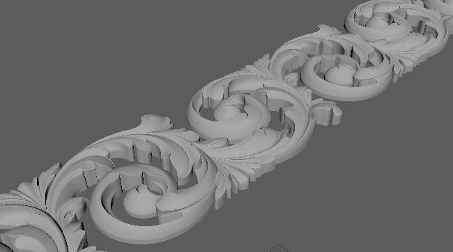 carved baguette 3D model_2