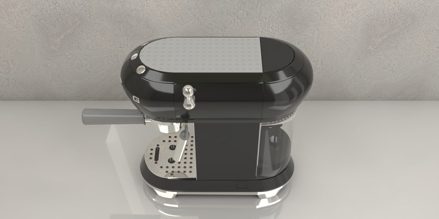 Manual espresso coffee machine  Free 3D model_6