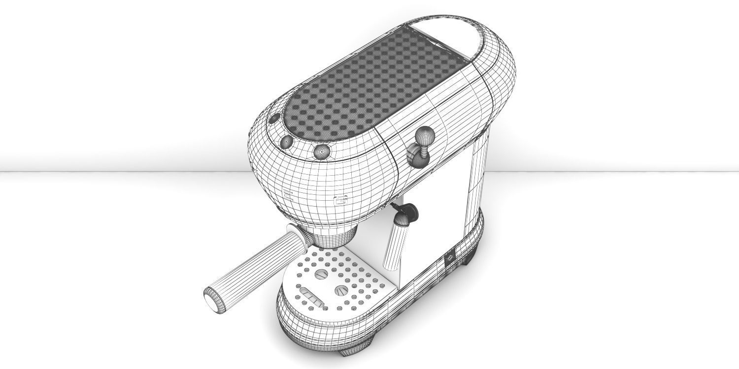 Manual espresso coffee machine  Free 3D model_1