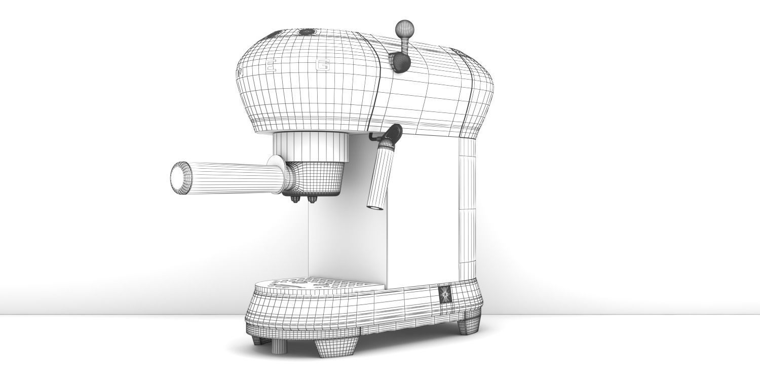 Manual espresso coffee machine  Free 3D model_3