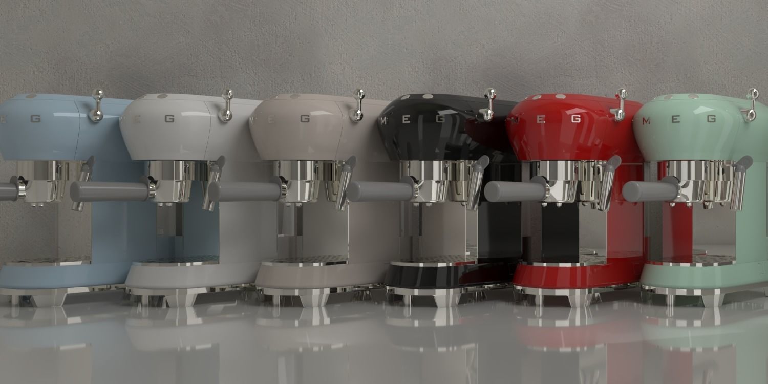 Manual espresso coffee machine  Free 3D model_8