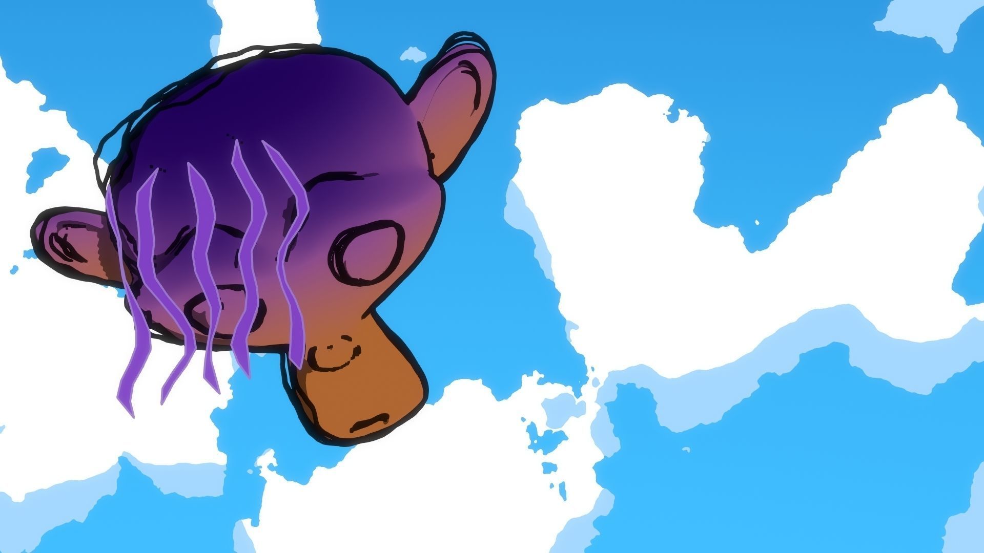 For Anime In Blender - Scribble Outlines 3D model_18