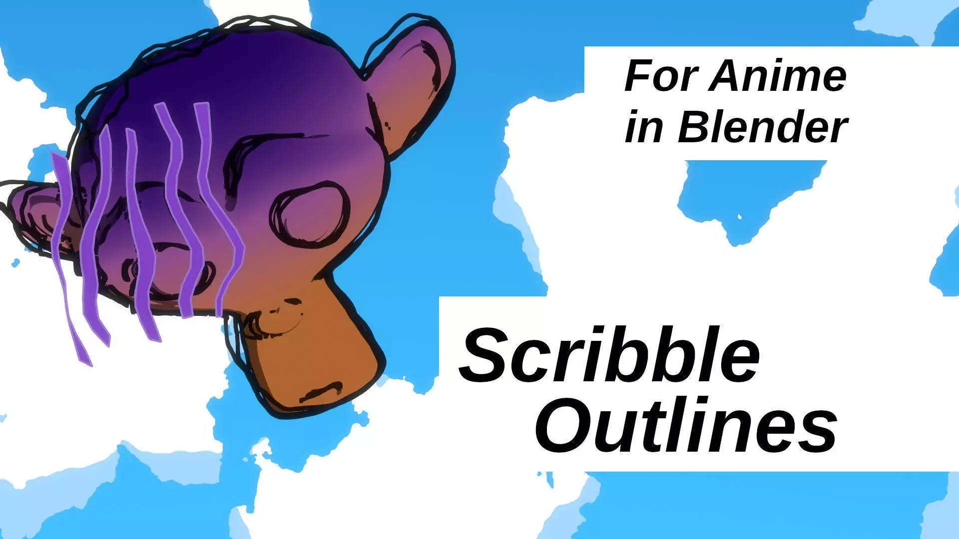For Anime In Blender - Scribble Outlines 3D model_0