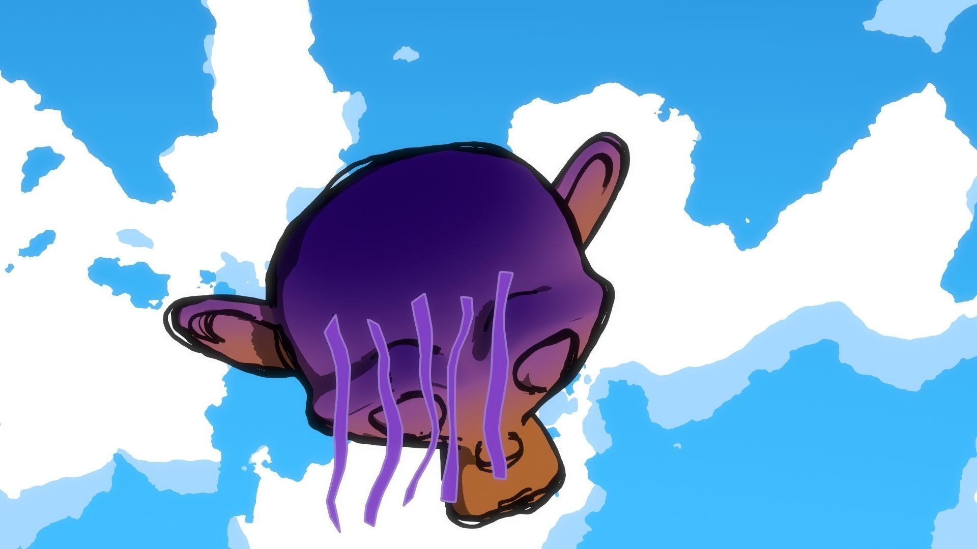 For Anime In Blender - Scribble Outlines 3D model_11