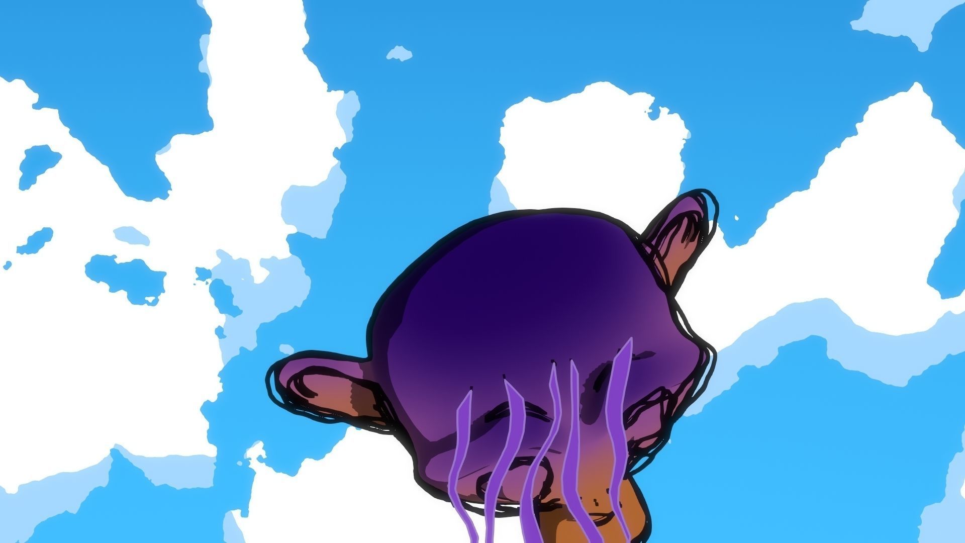 For Anime In Blender - Scribble Outlines 3D model_8