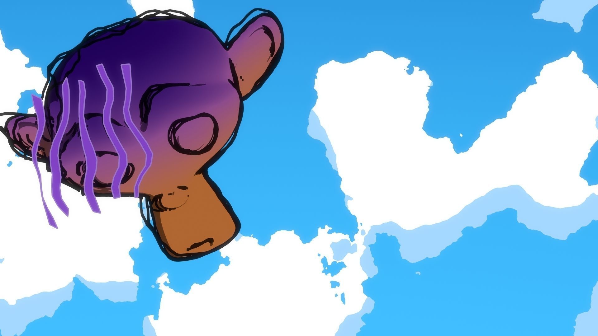 For Anime In Blender - Scribble Outlines 3D model_21