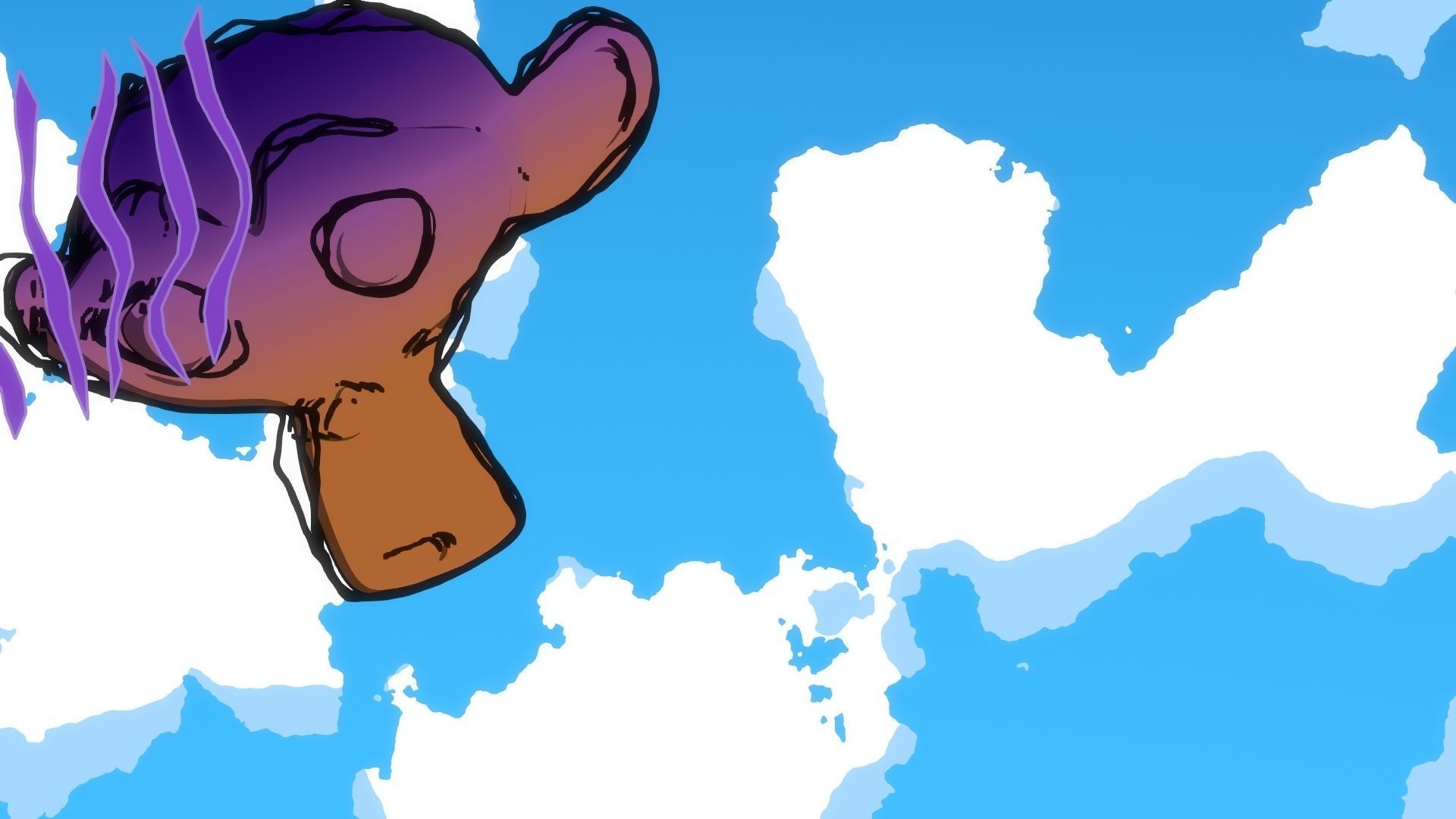 For Anime In Blender - Scribble Outlines 3D model_27