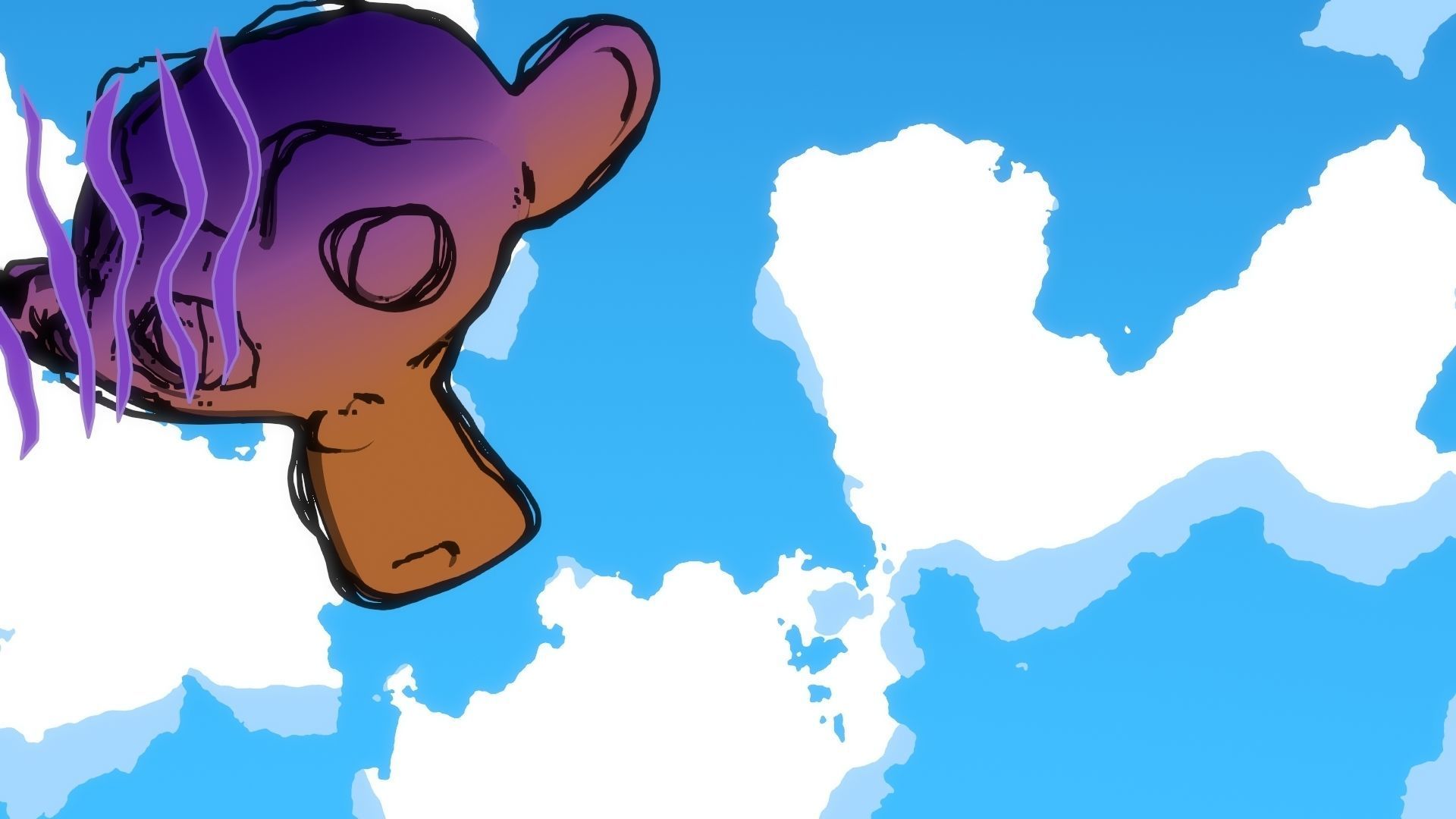 For Anime In Blender - Scribble Outlines 3D model_26