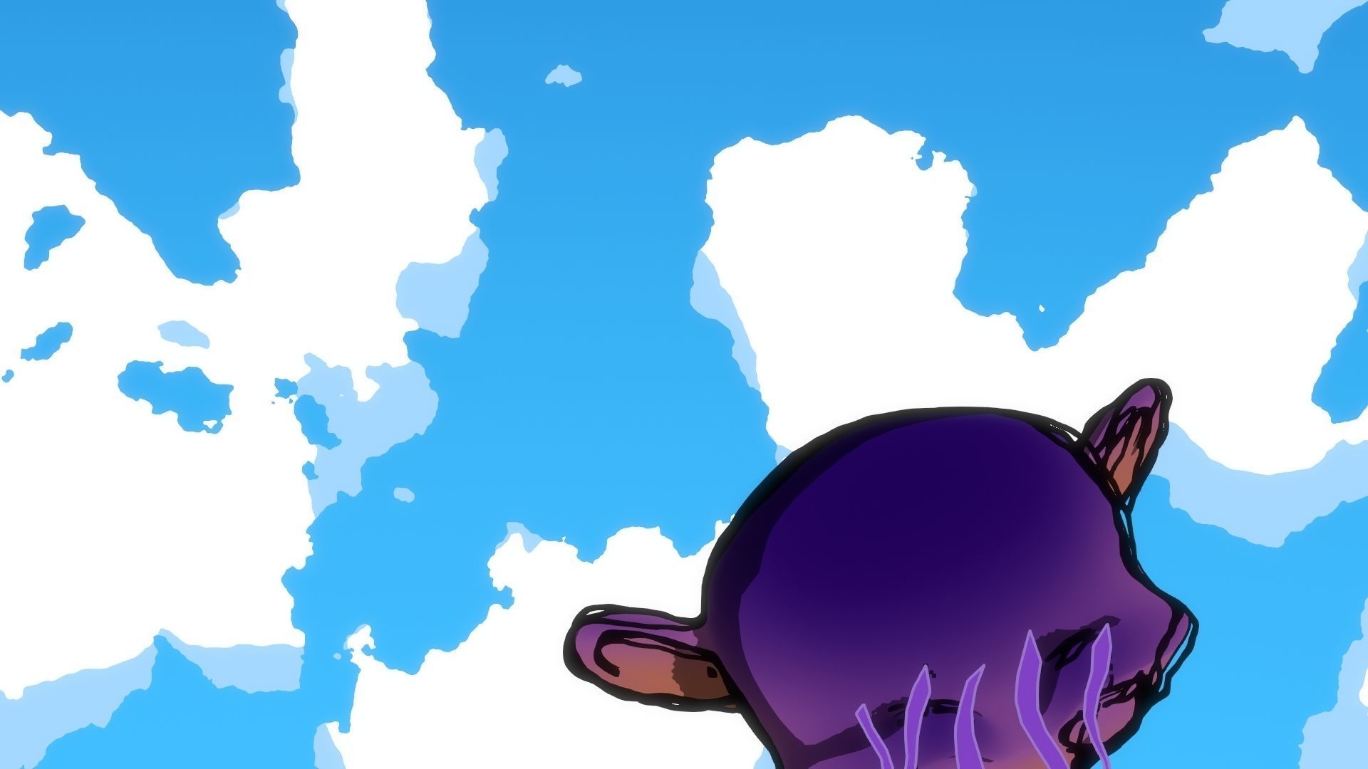 For Anime In Blender - Scribble Outlines 3D model_5