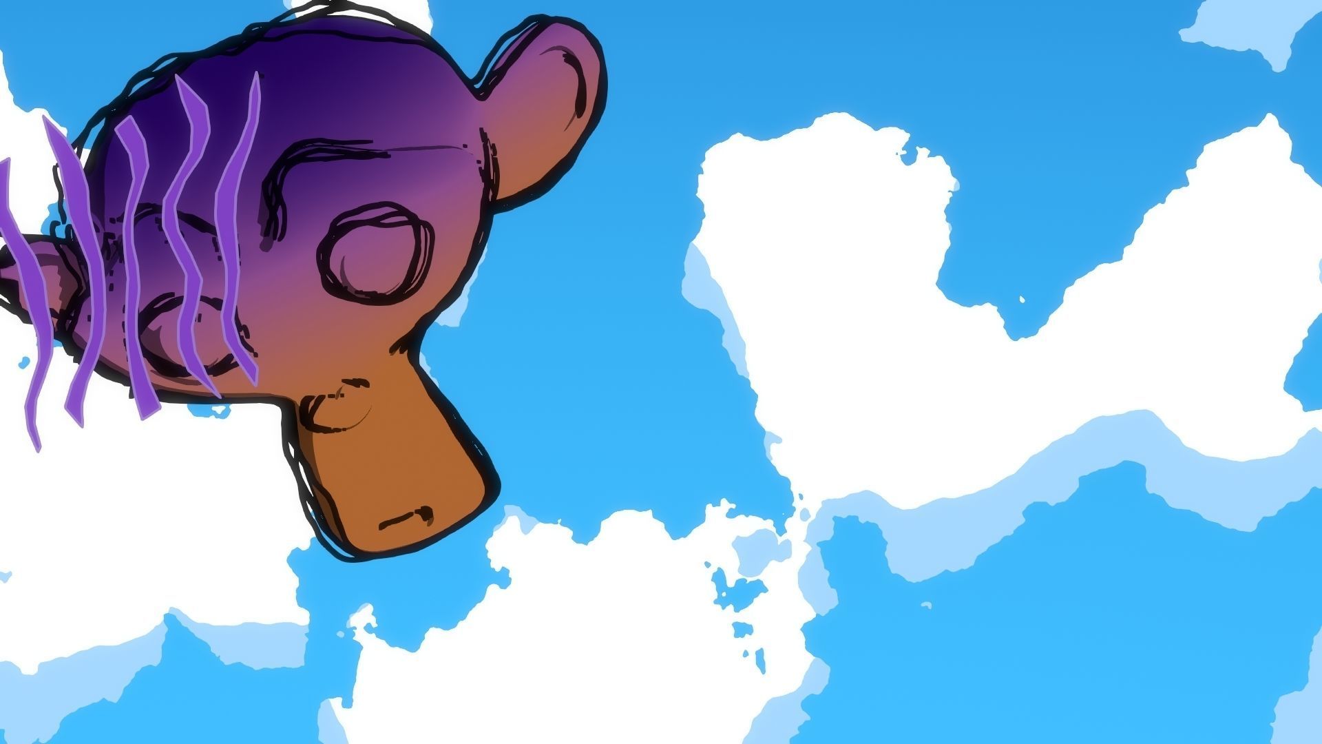 For Anime In Blender - Scribble Outlines 3D model_24