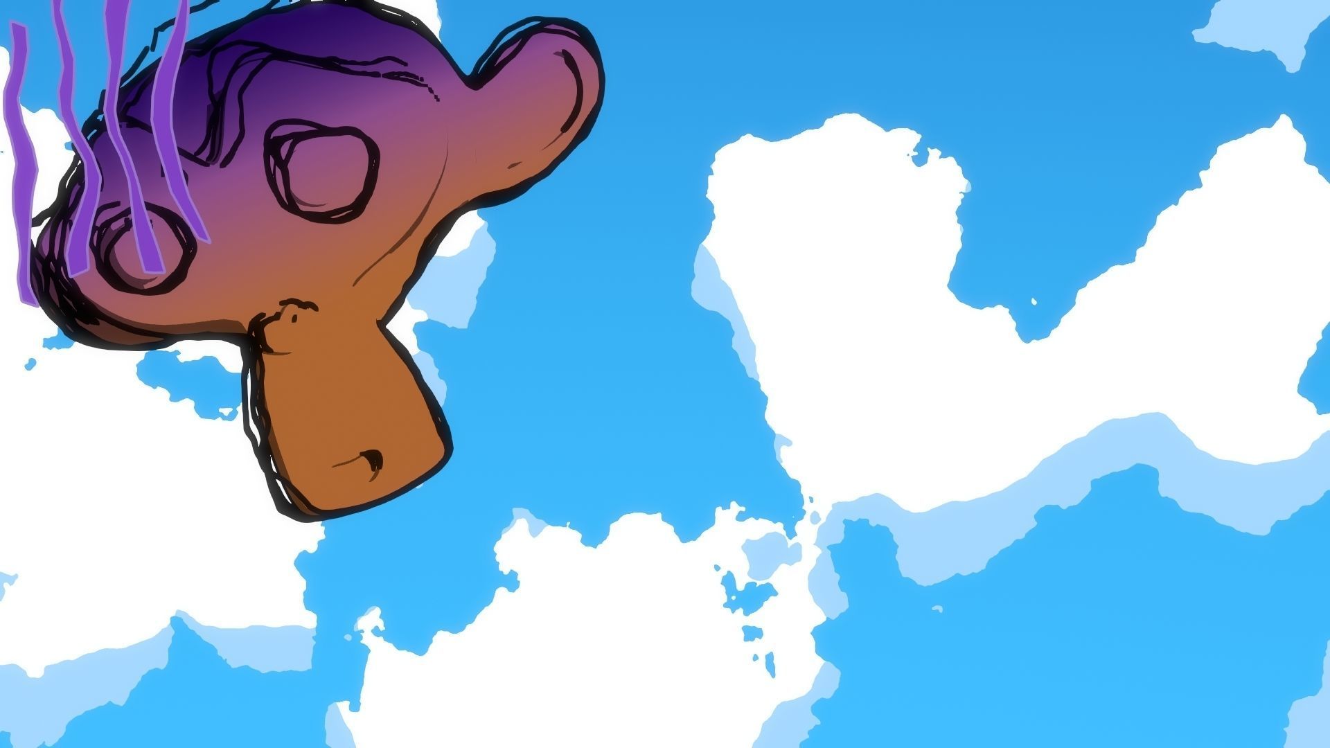 For Anime In Blender - Scribble Outlines 3D model_31