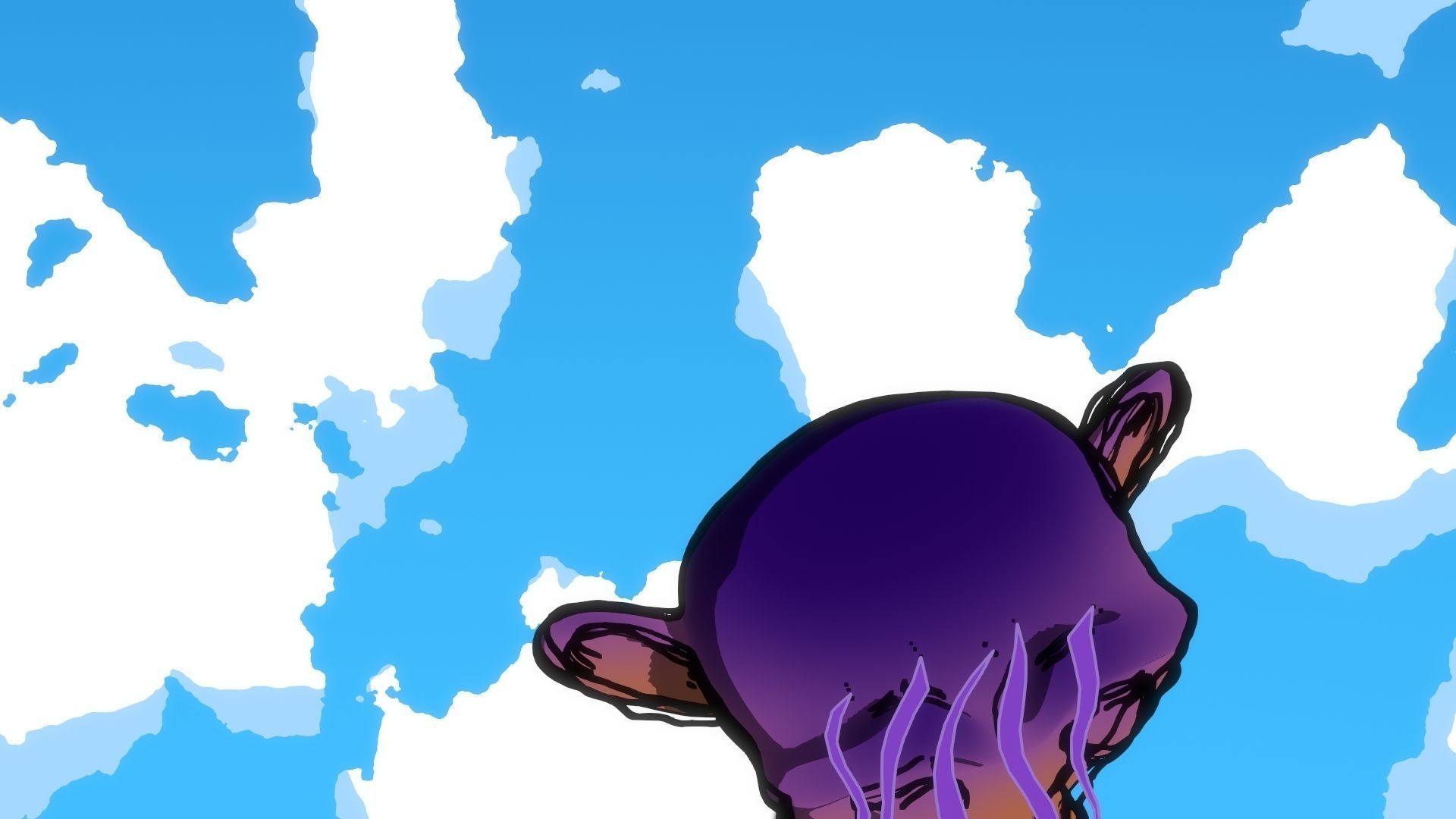 For Anime In Blender - Scribble Outlines 3D model_6