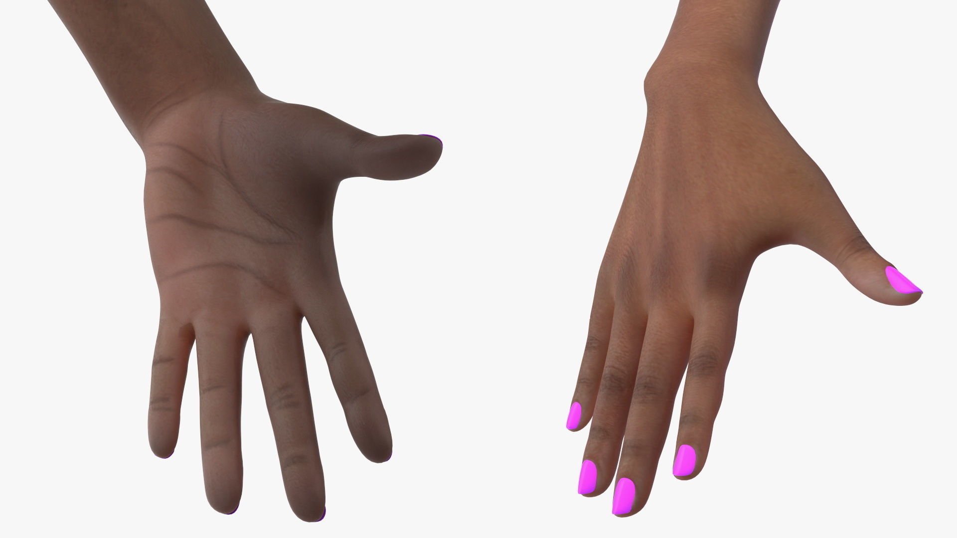 African American Young Woman Beach Style Rigged for Cinema 4D 3D model_20