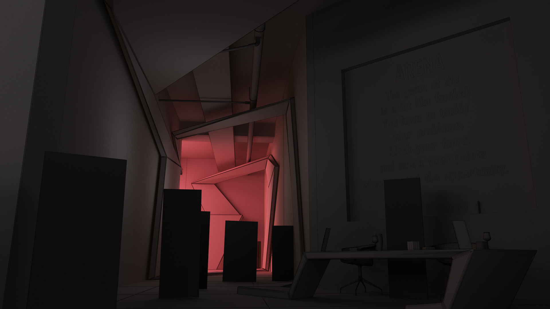 Wargaming Center video games ps4 modern cafe interior design 3D model_2