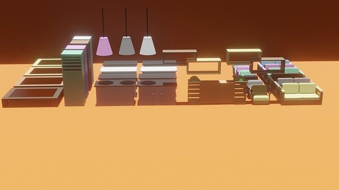 Modern furniture Free 3D model