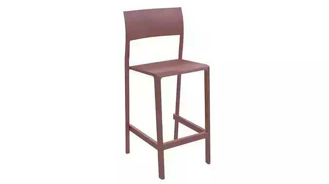 Plastic counter stool 3D model