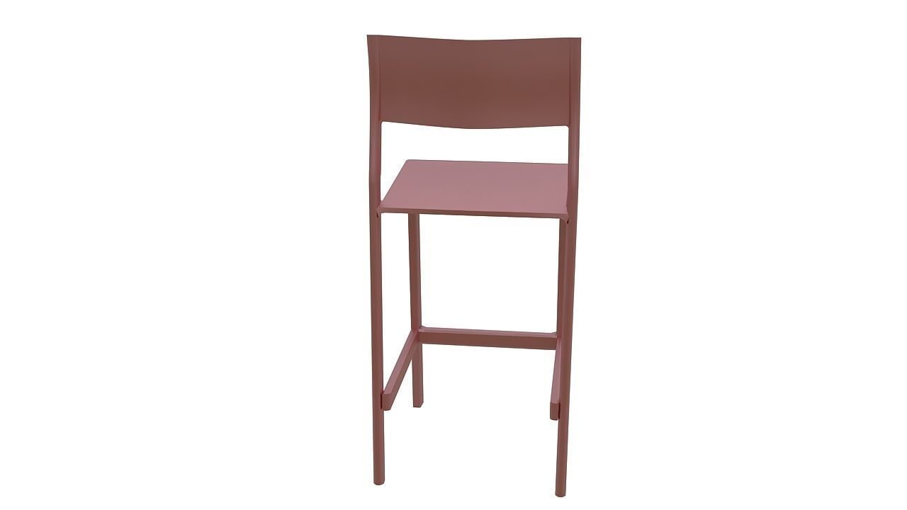 Plastic counter stool 3D model_6