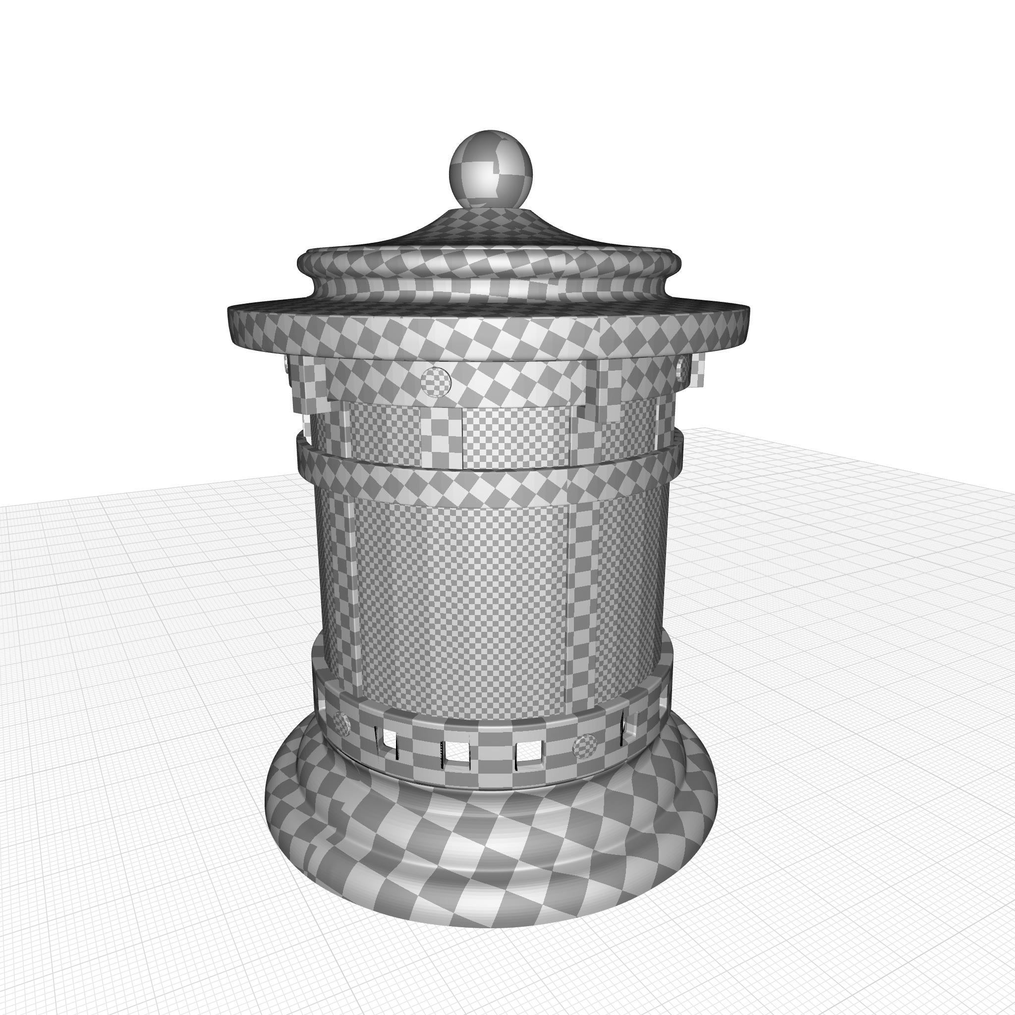 Esplanade Sienna Light Pier Mount Light 3D model_5