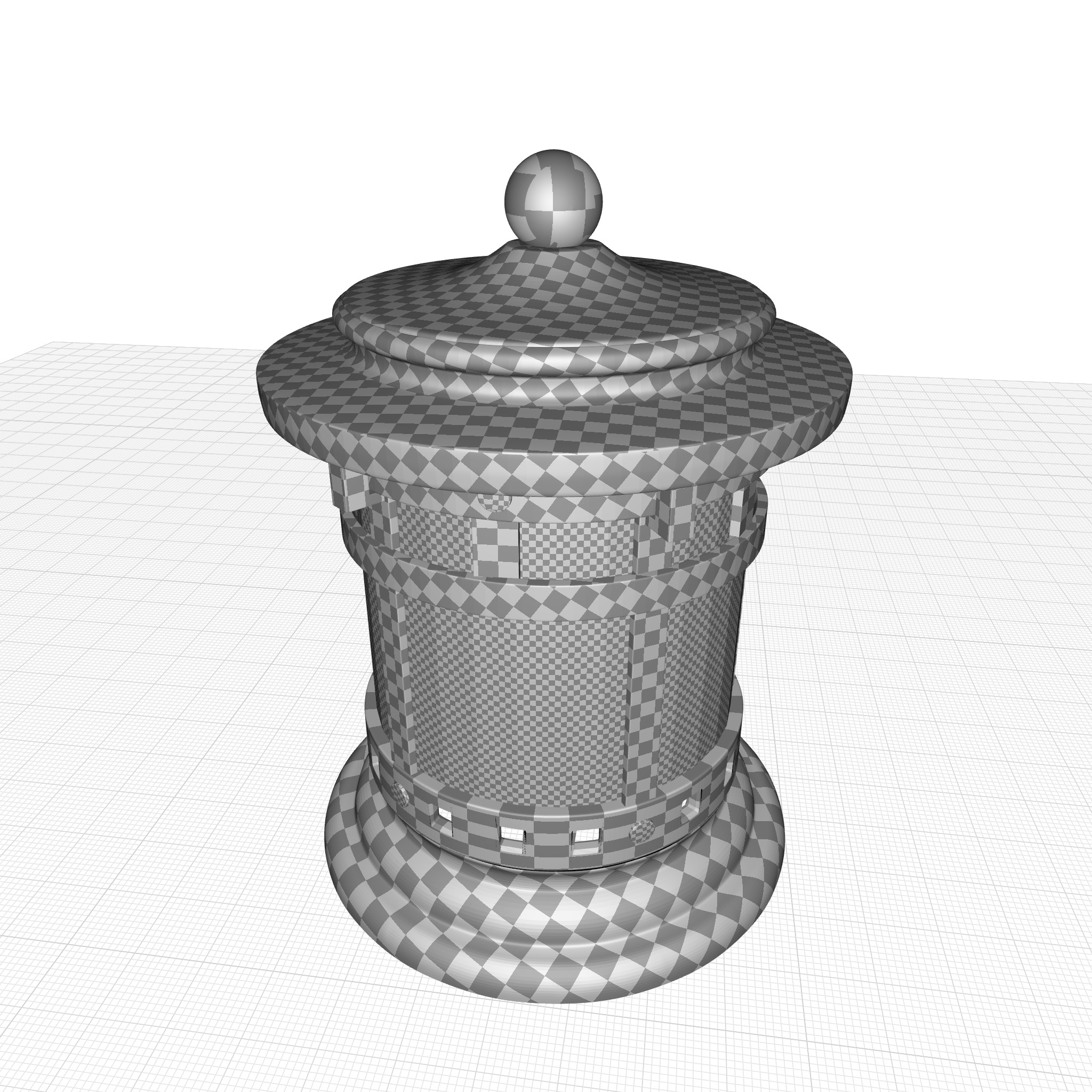 Esplanade Sienna Light Pier Mount Light 3D model_4