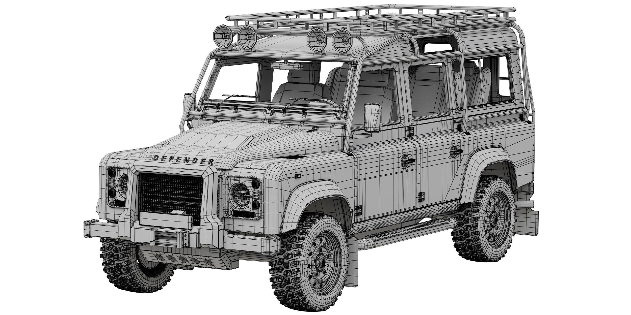 Land Rover Defender Works V8 Trophy 3D model_13