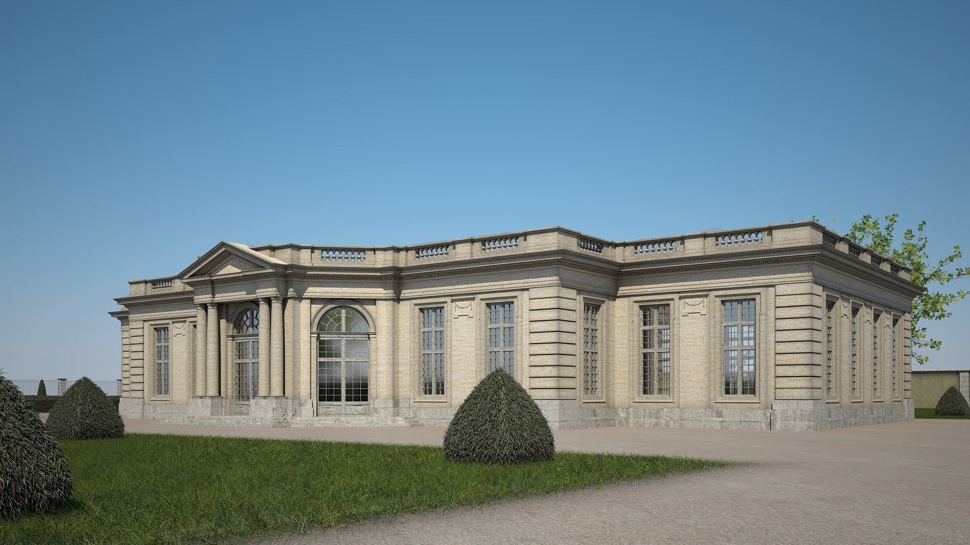 Classical Building IV 3D model_4