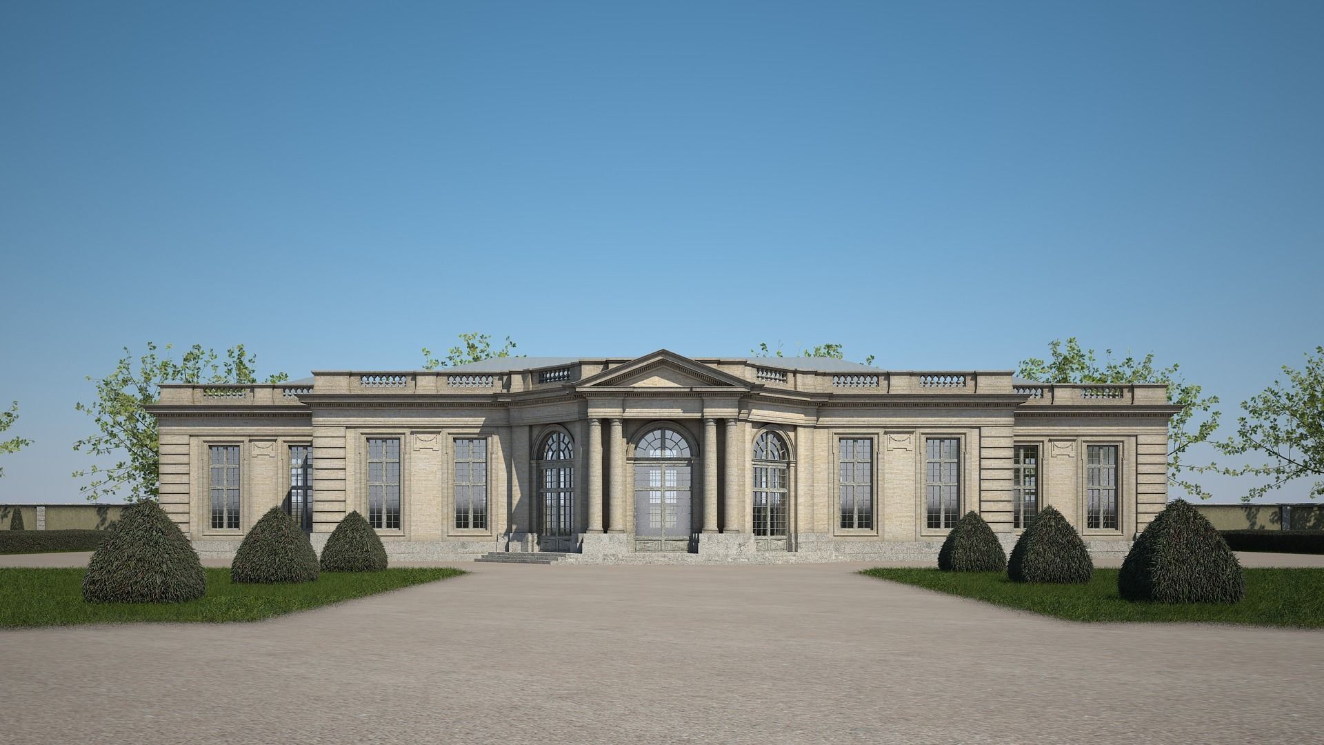Classical Building IV 3D model_2