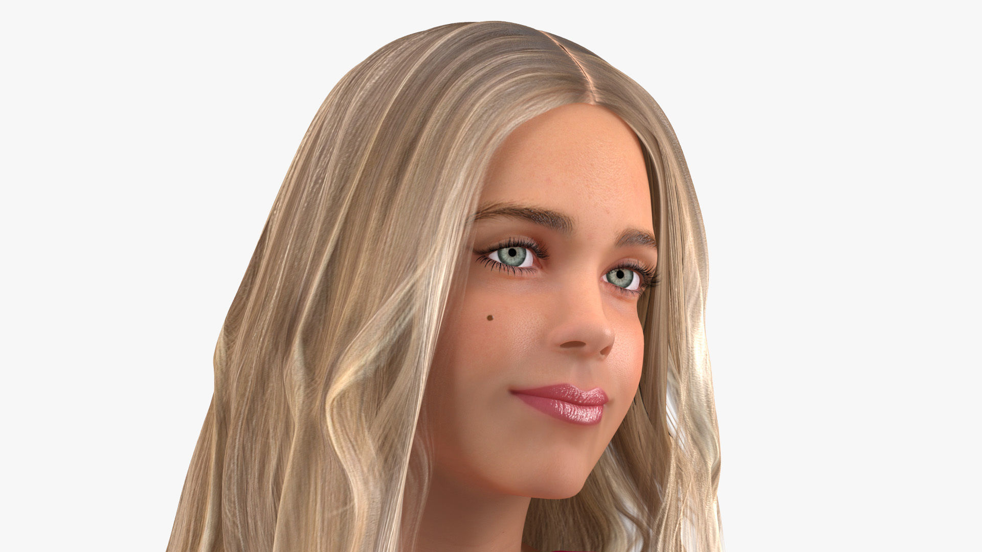 Young Woman Beach Outfits Rigged for Cinema 4D 3D model_26