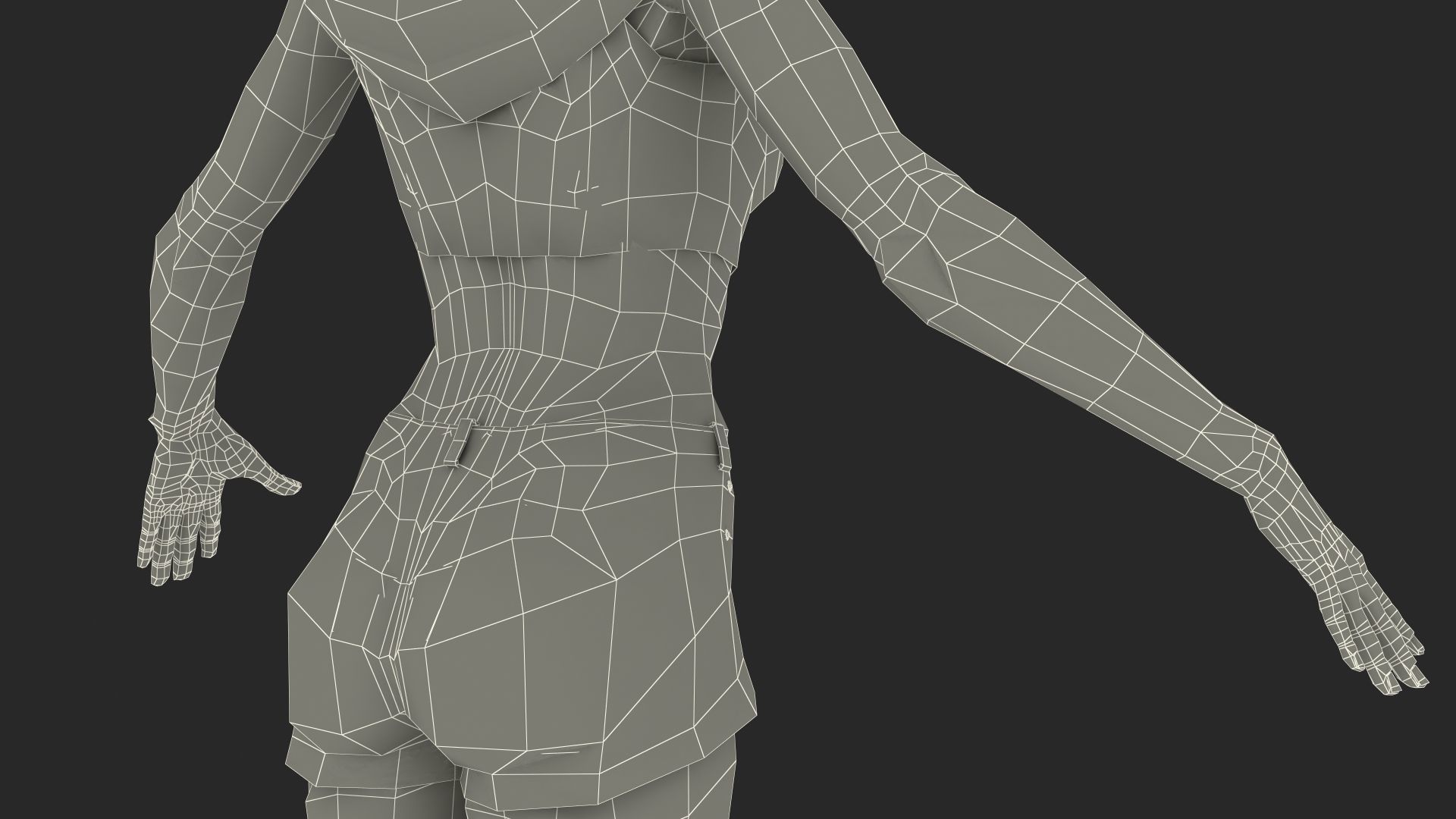 Young Woman Beach Outfits Rigged for Cinema 4D 3D model_39