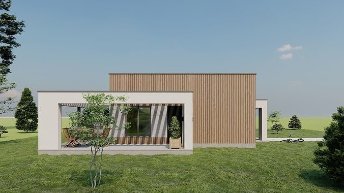 modern Residential house 3D model 7