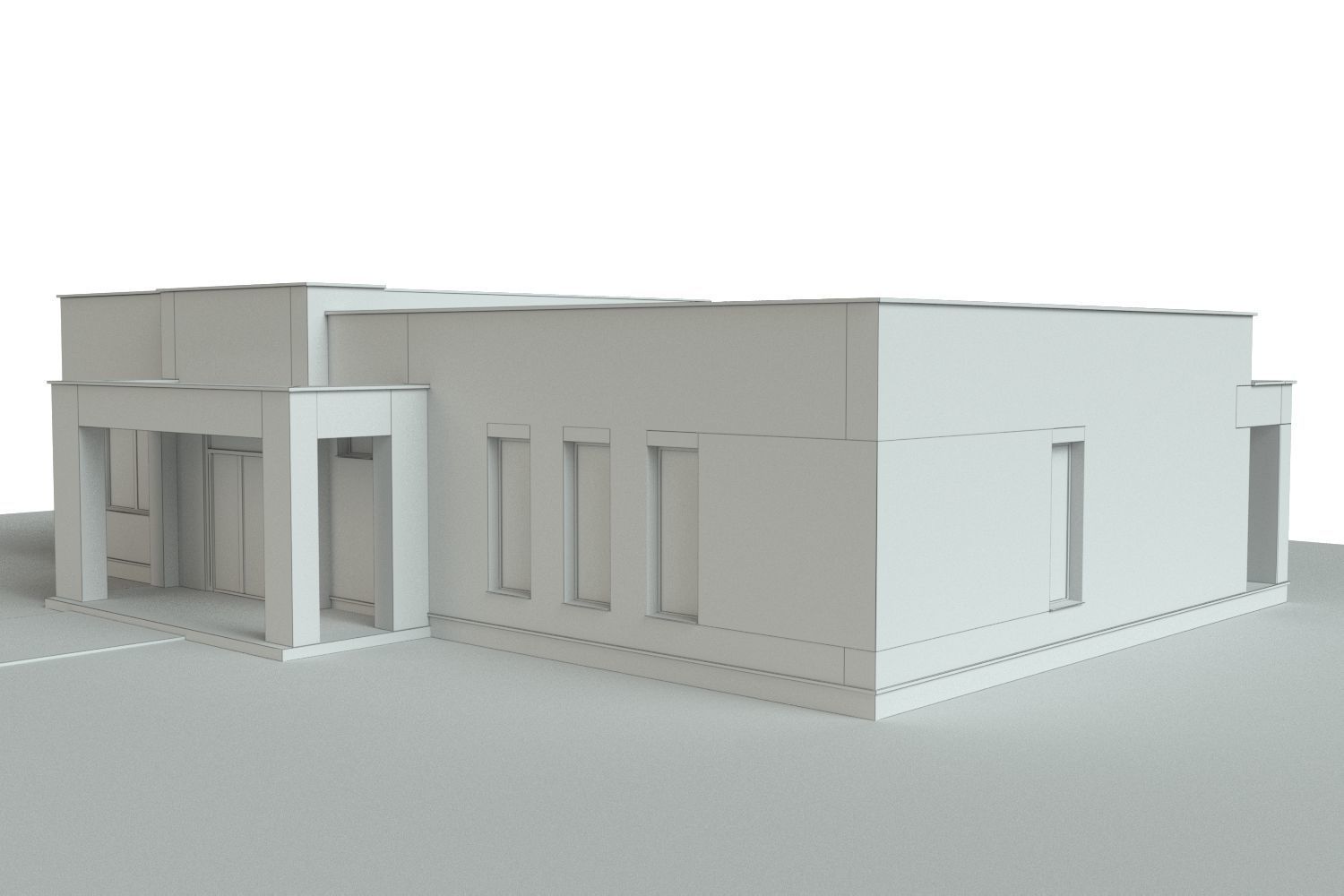 modern Residential house 3D model_2