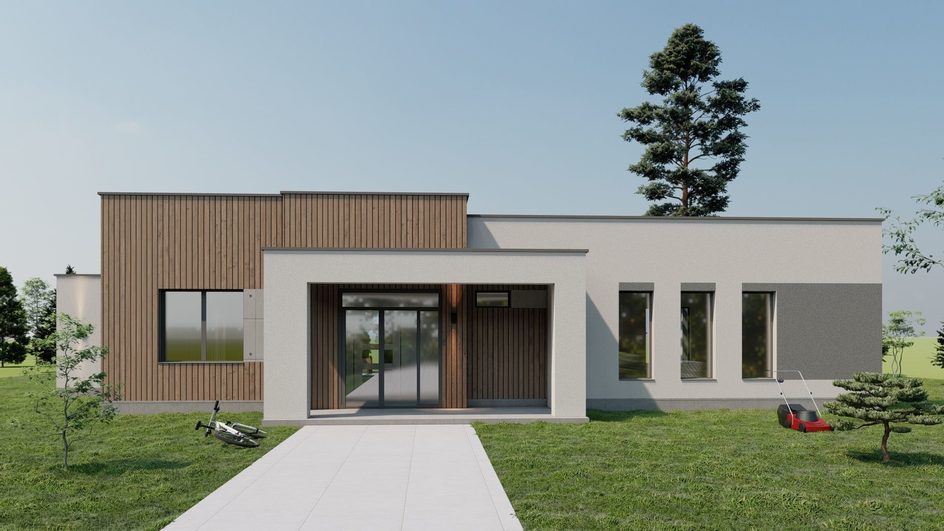 modern Residential house 3D model_4