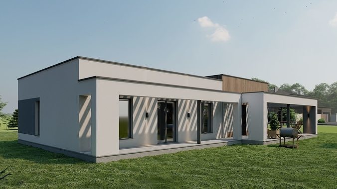 modern Residential house 3D model 6
