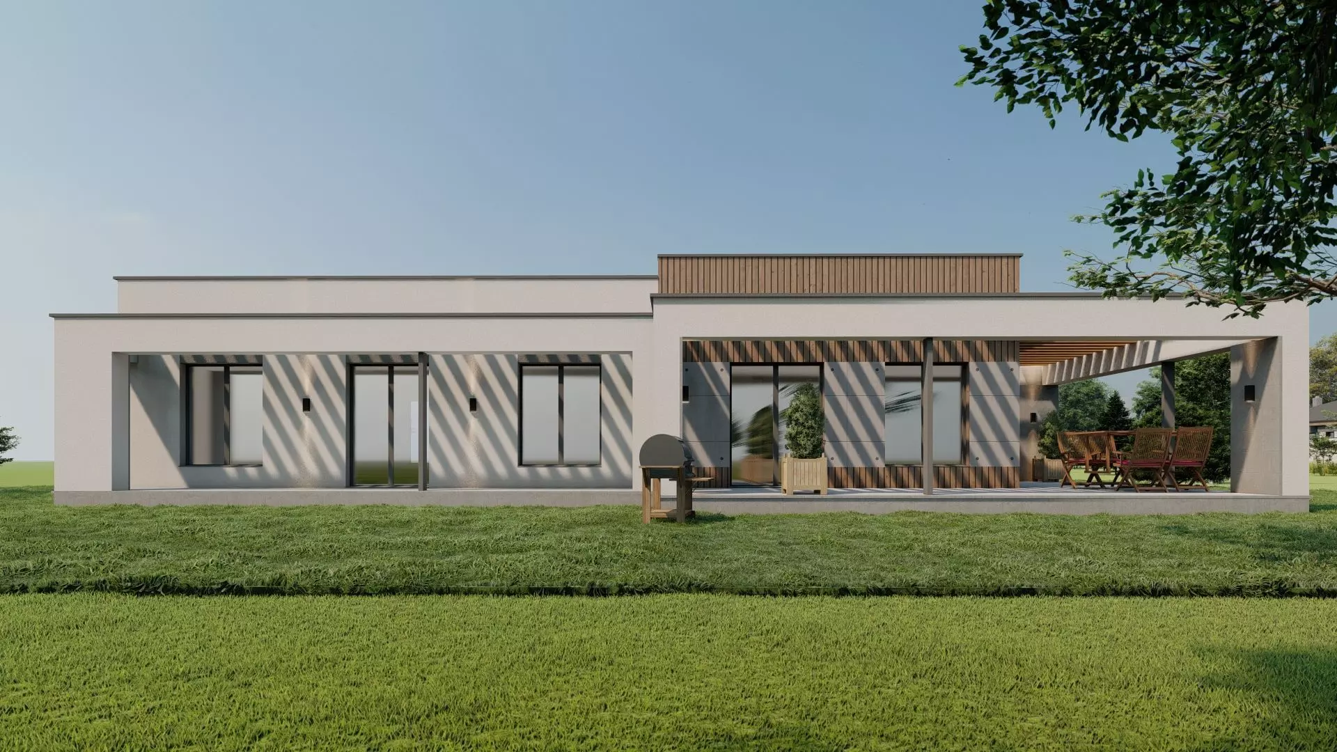 modern Residential house 3D model_0