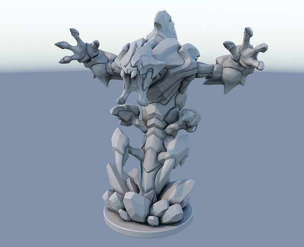 reksai 3d print model statue made of rocks and stones 3D print model