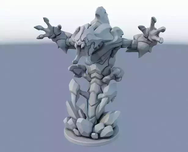 reksai 3d print model statue made of rocks and stones