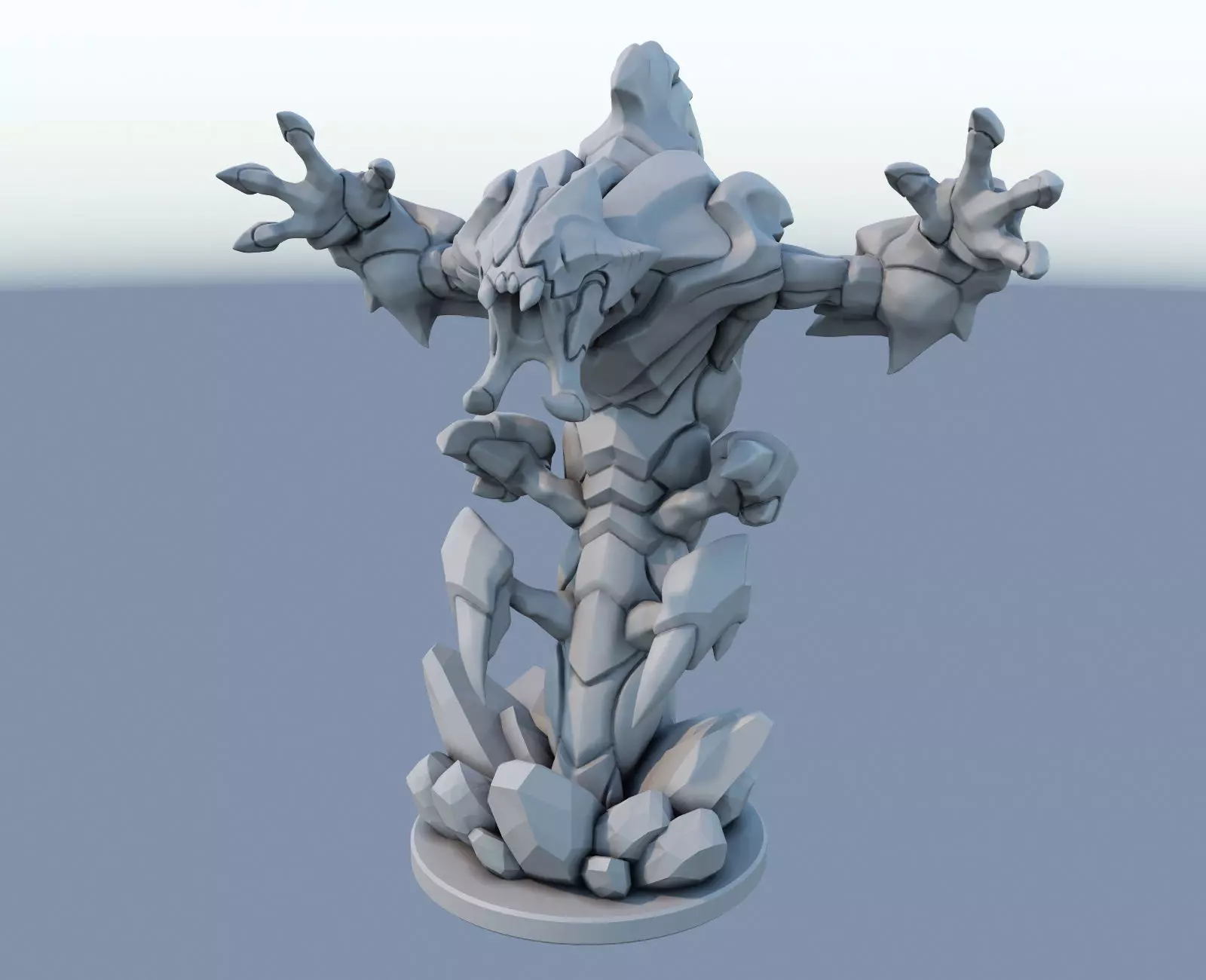 reksai 3d print model statue made of rocks and stones 3D print model