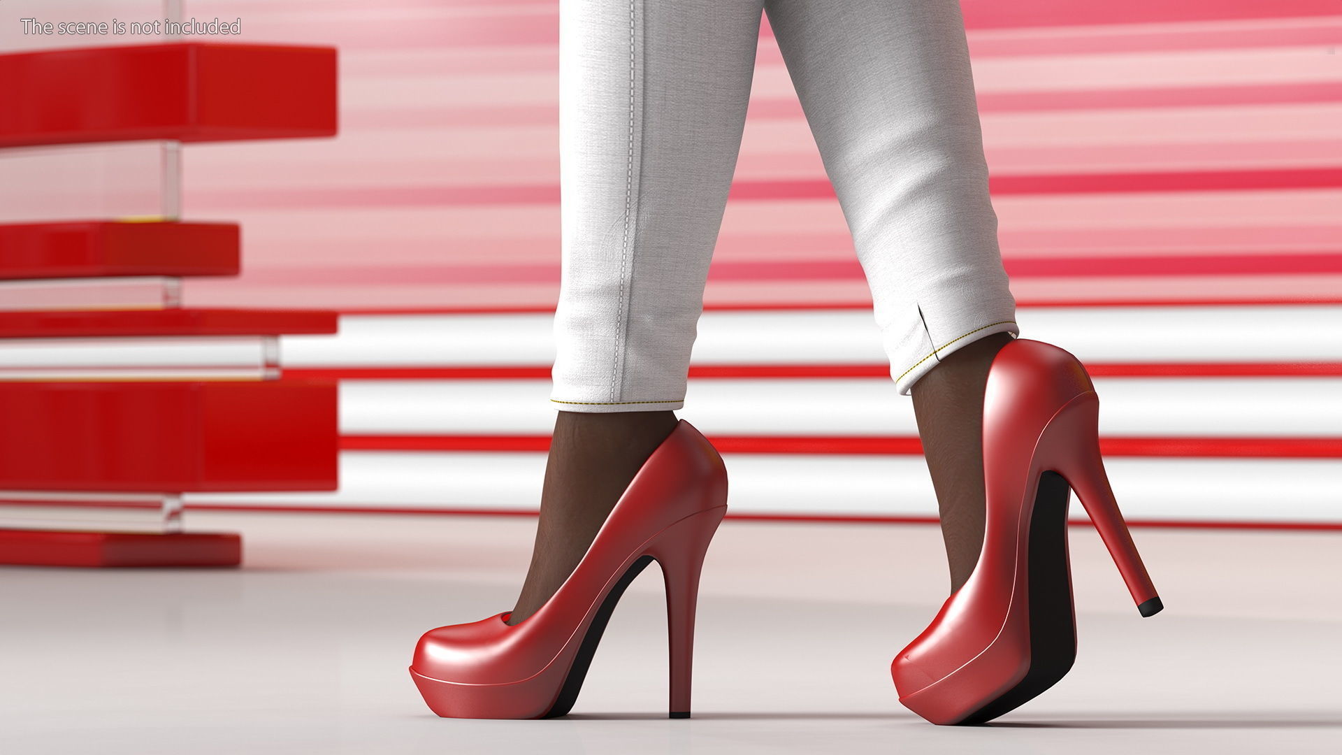 Fashionable Style Teenage Black Girl Rigged for Modo 3D model_16