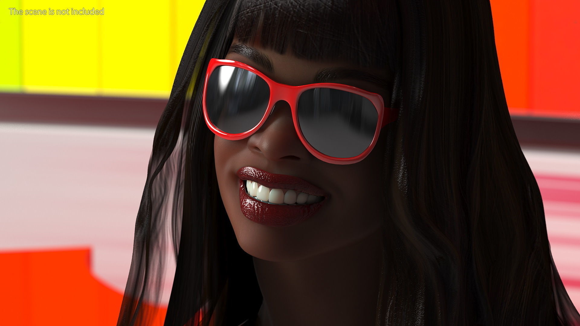 Fashionable Style Teenage Black Girl Rigged for Modo 3D model_8