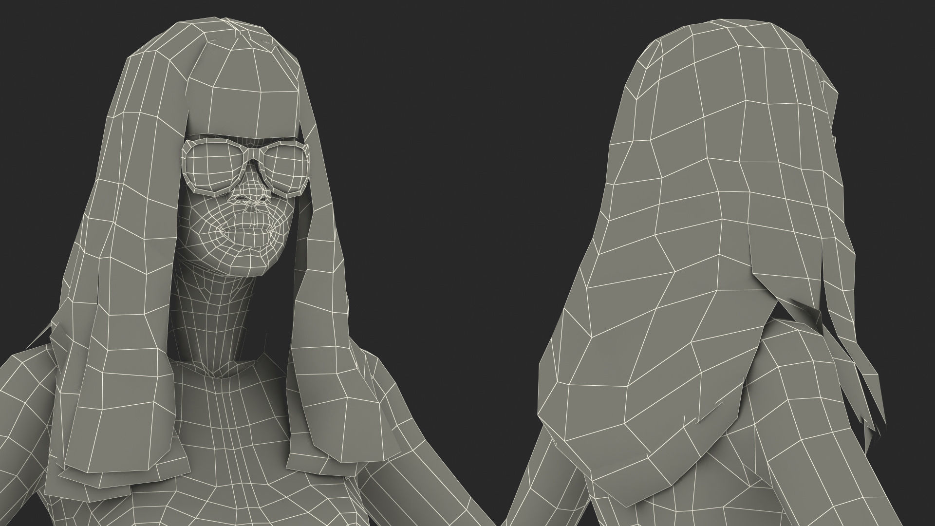 Fashionable Style Teenage Black Girl Rigged for Modo 3D model_37