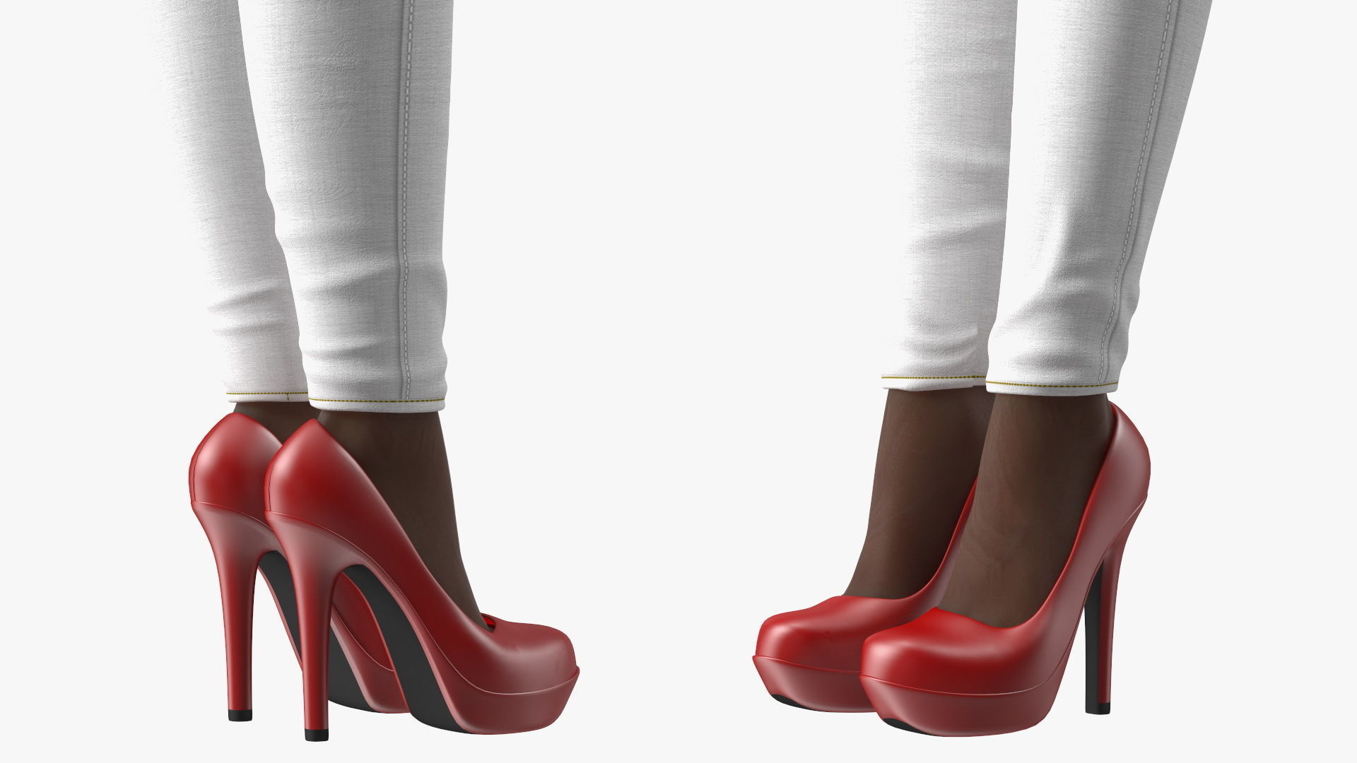 Fashionable Style Teenage Black Girl Rigged for Modo 3D model_26