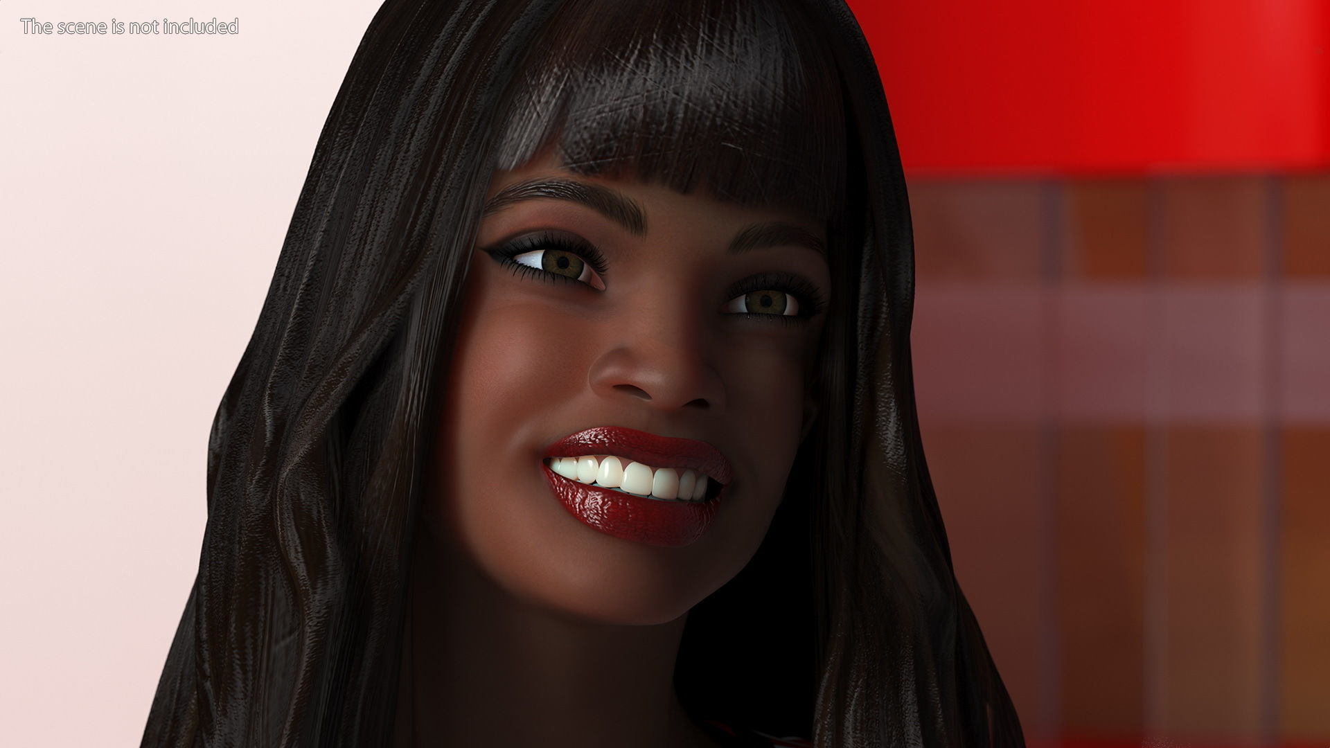 Fashionable Style Teenage Black Girl Rigged for Modo 3D model_9
